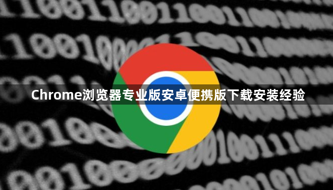 Chrome浏览器专业版安卓便携版下载安装经验1