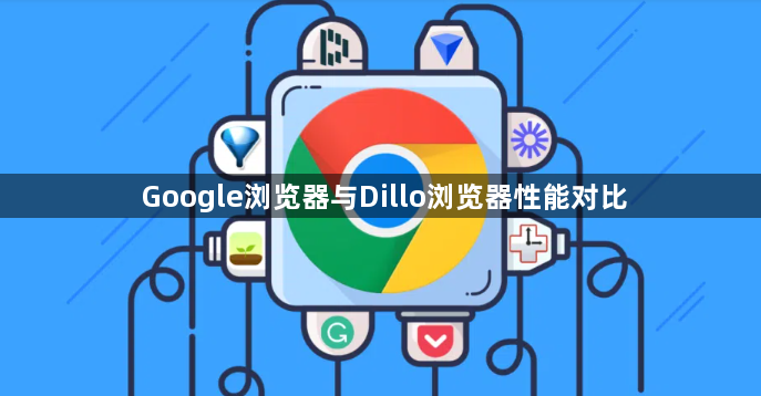 Google浏览器与Dillo浏览器性能对比1