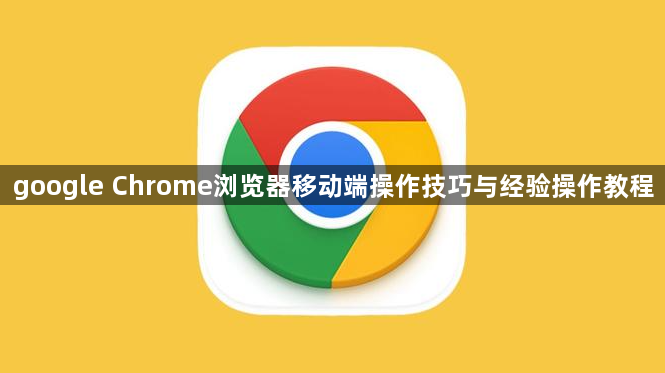 google Chrome浏览器移动端操作技巧与经验操作教程1