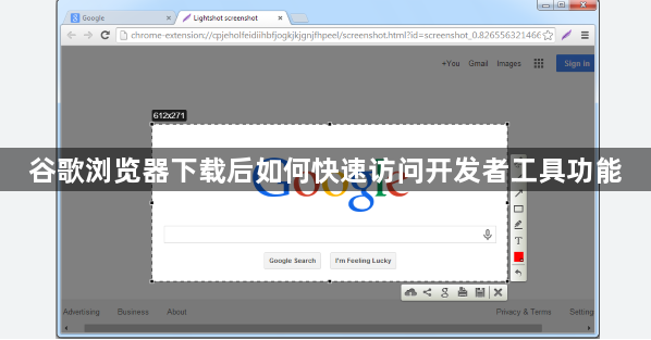 谷歌浏览器下载后如何快速访问开发者工具功能1