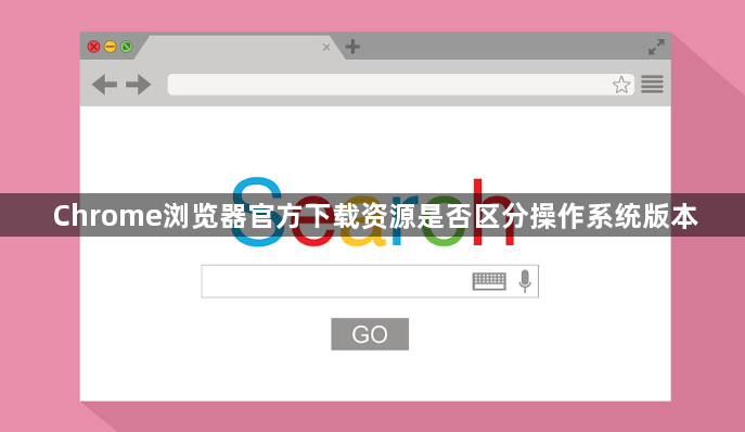 Chrome浏览器官方下载资源是否区分操作系统版本1