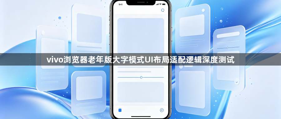 vivo浏览器老年版大字模式UI布局适配逻辑深度测试1