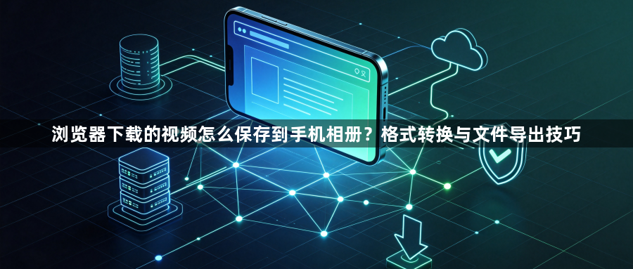 浏览器下载的视频怎么保存到手机相册?格式转换与文件导出技巧1