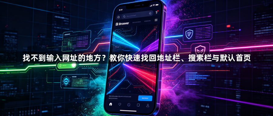 找不到输入网址的地方？教你快速找回地址栏、搜索栏与默认首页1