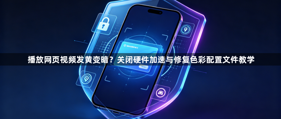 播放网页视频发黄变暗?关闭硬件加速与修复色彩配置文件教学1