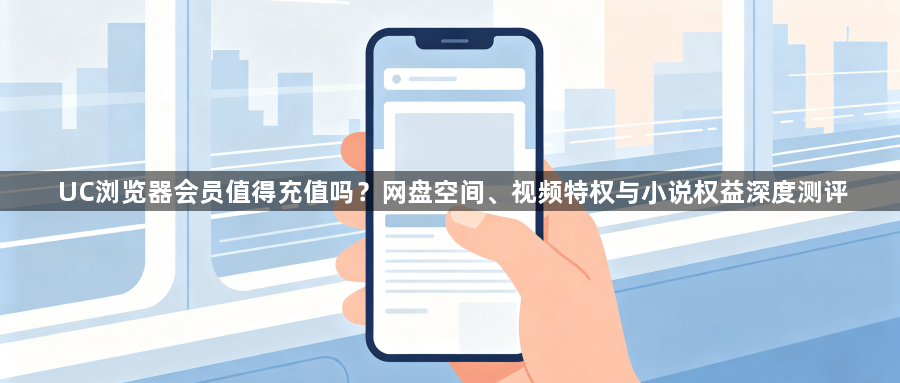 UC浏览器会员值得充值吗？网盘空间、视频特权与小说权益深度测评1