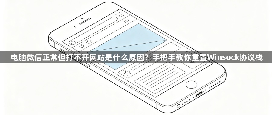 电脑微信正常但打不开网站是什么原因？手把手教你重置Winsock协议栈1