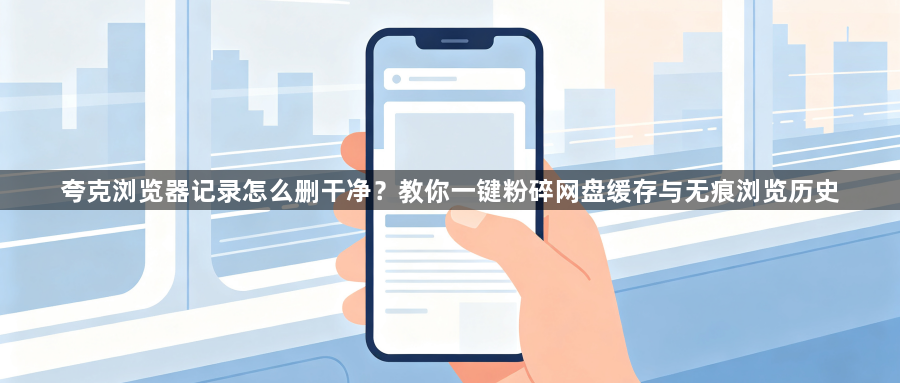 夸克浏览器记录怎么删干净?教你一键粉碎网盘缓存与无痕浏览历史1