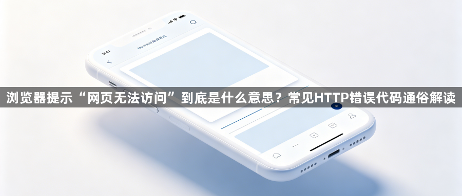 浏览器提示“网页无法访问”到底是什么意思？常见HTTP错误代码通俗解读1