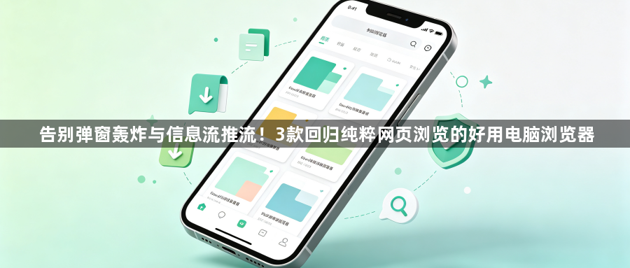 告别弹窗轰炸与信息流推流！3款回归纯粹网页浏览的好用电脑浏览器1