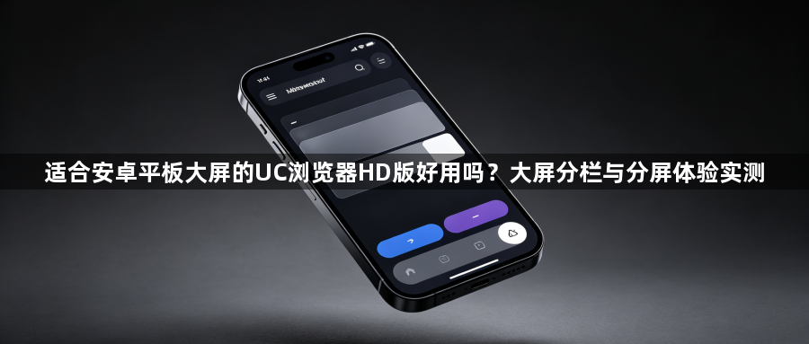 适合安卓平板大屏的UC浏览器HD版好用吗？大屏分栏与分屏体验实测1