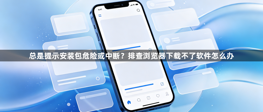总是提示安装包危险或中断？排查浏览器下载不了软件怎么办1