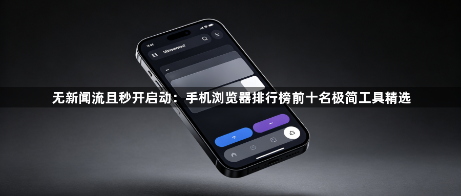 无新闻流且秒开启动：手机浏览器排行榜前十名极简工具精选1