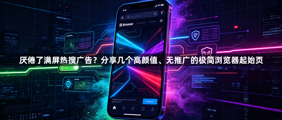 厌倦了满屏热搜广告？分享几个高颜值、无推广的极简浏览器起始页1
