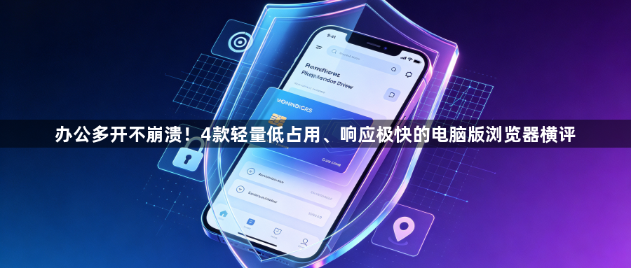 办公多开不崩溃！4款轻量低占用、响应极快的电脑版浏览器横评1