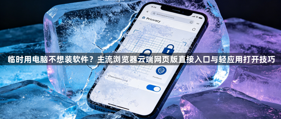 临时用电脑不想装软件？主流浏览器云端网页版直接入口与轻应用打开技巧1